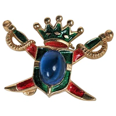 Pre-owned Trifari Enamel Heraldic Mini In Multi