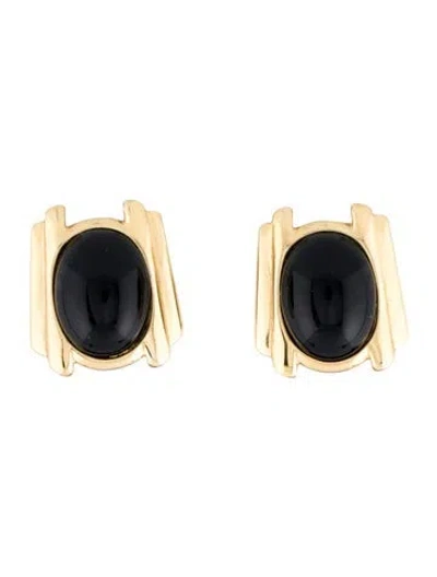 Pre-owned Trifari Enamel Stud Earrings In Multi