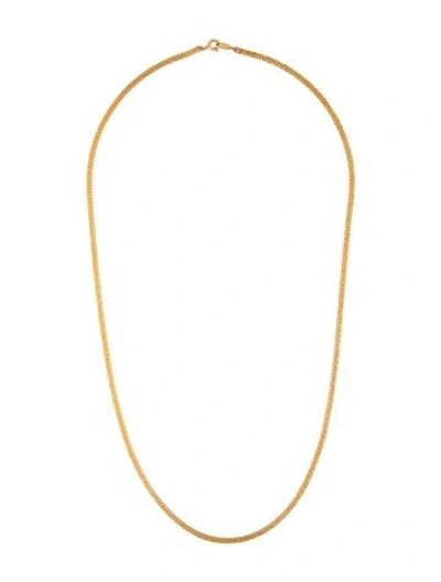 Pre-owned Trifari Flat Link Chain Collar Necklace, 24" In Multicolor