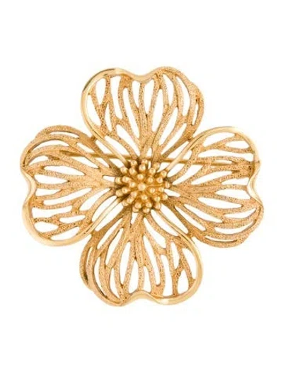 Pre-owned Trifari Flower Brooch Pin In Multicolor