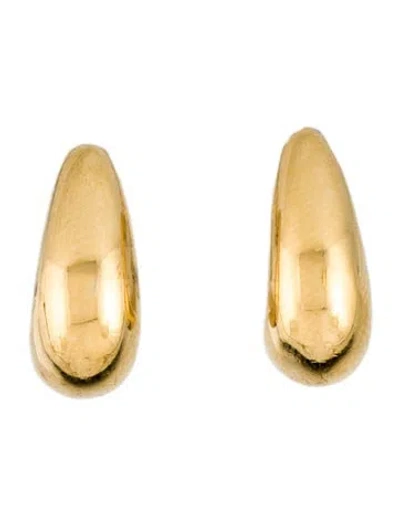 Pre-owned Trifari Hoop Clip-on Earrings In Gold