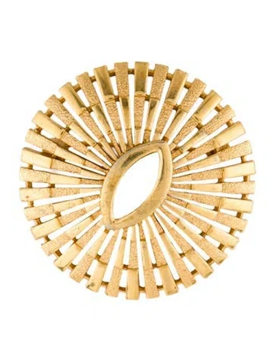 Pre-owned Trifari Keyhole Brooch In Multi