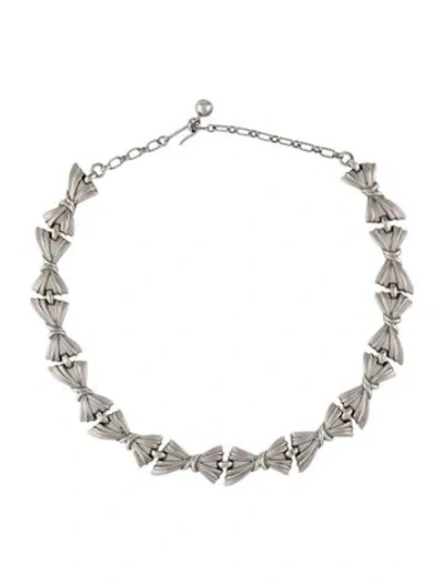 Pre-owned Trifari Knot Link Chain Necklace, 13.75" In Multicolor
