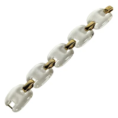Pre-owned Trifari Lucite Link Modernist Bracelet In Multi