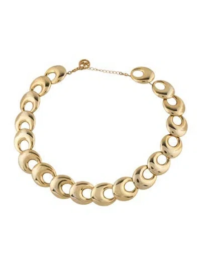 Pre-owned Trifari Oval Loop Collar Necklace, 18" In Multicolor