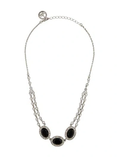 Pre-owned Trifari Resin & Crystal Necklace, 18.25" In Multi