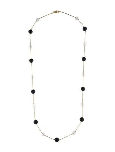 Pre-owned Trifari Resin Bead Station Necklace, 30" In Multi