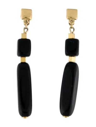 Pre-owned Trifari Resin Clip On Drop Earrings In Multi
