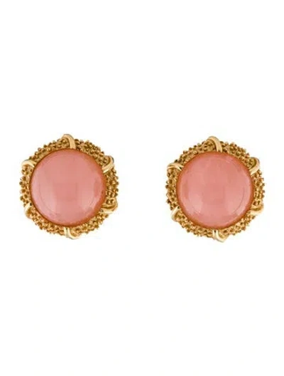 Pre-owned Trifari Resin Clip-on Earrings In Multi