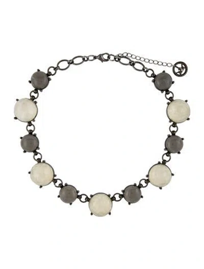 Pre-owned Trifari Resin Collar Necklace, 17.75" In Multi
