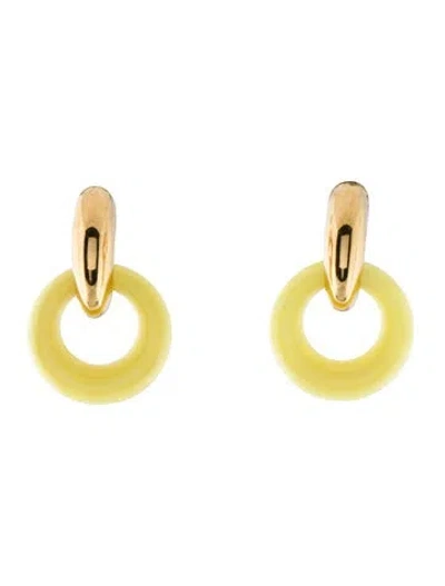 Pre-owned Trifari Resin Interchangeable Clip-on Hoop Earrings Set In Blue/green/pink