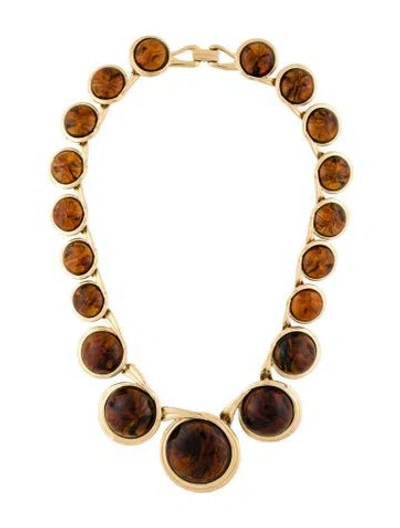 Pre-owned Trifari Resin Link Necklace, 17.75" In Multi