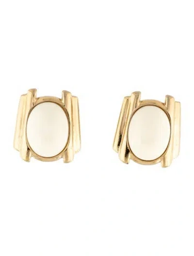 Pre-owned Trifari Resin Stud Earrings In Multicolor