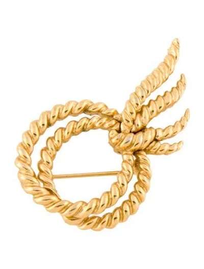 Pre-owned Trifari Rope Knot Brooch Pin In Multi