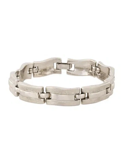 Pre-owned Trifari Silver Tone Link Bracelet In Multi