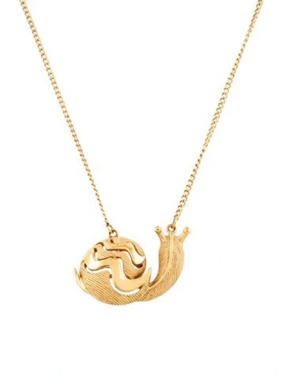 Pre-owned Trifari Snail Pendant Necklace, 22.5" In Multicolor