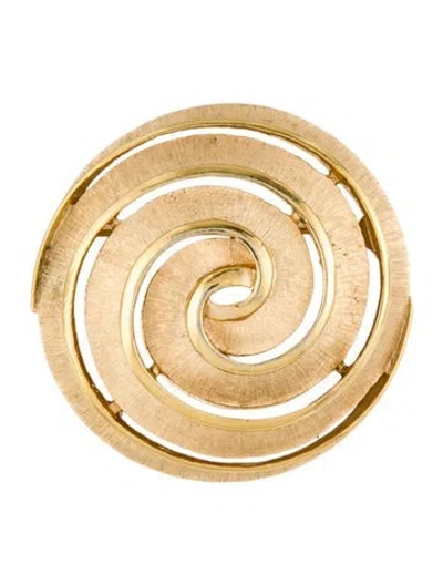 Pre-owned Trifari Swirl Brooch Pin In Multicolor