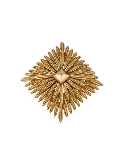 Pre-owned Trifari Textured Brooch In Multi