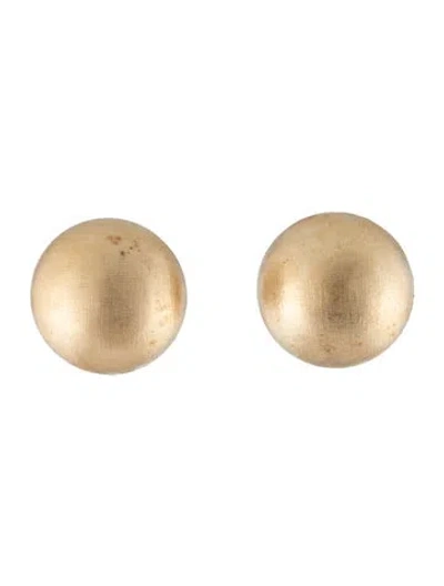 Pre-owned Trifari Textured Clip-on Earrings In Multicolor