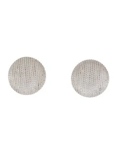Pre-owned Trifari Textured Dome Clip On Earrings In Multi