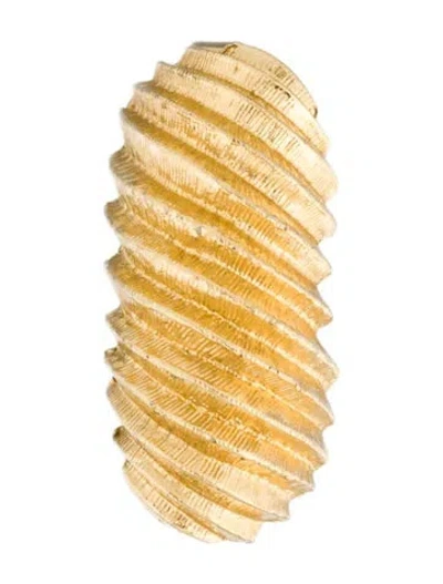 Pre-owned Trifari Textured Single Clip-on Earring In Multi