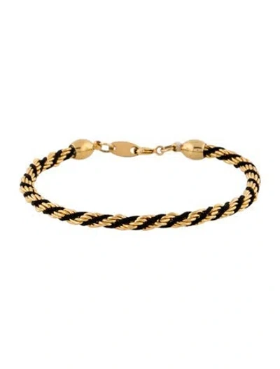 Pre-owned Trifari Thread Link Bracelet, 7" In Black