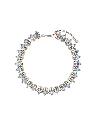 Pre-owned Trifari Vintage 1950's  Aurora Borealis Necklace In Silver