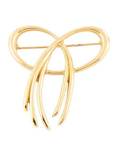 Pre-owned Trifari Vintage Bow Brooch In Multicolor