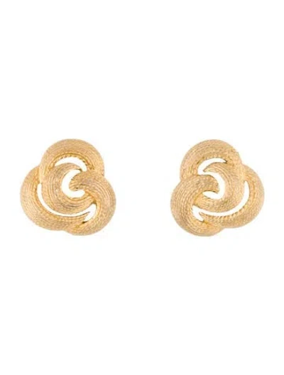 Pre-owned Trifari Vintage Clip-on Earrings In Multi
