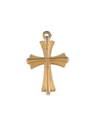 Pre-owned Trifari Vintage Cross Pendant In Multicolor