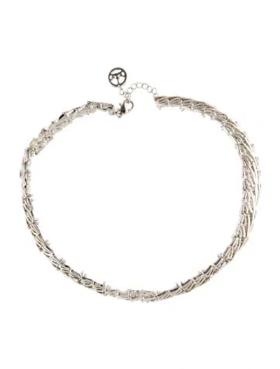 Pre-owned Trifari Vintage Crystal Choker Necklace, 16" In Multi