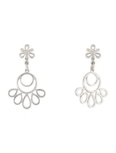 Pre-owned Trifari Vintage Drop Clip-on Earrings In Multi