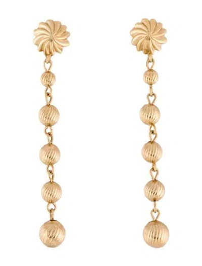 Pre-owned Trifari Vintage Drop Clip-on Earrings In Multi