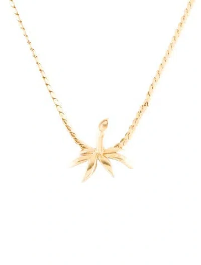 Pre-owned Trifari Vintage Enamel Strawberry Pendant Necklace, 18" In White