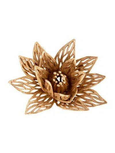 Pre-owned Trifari Vintage Flower Brooch Pin In Multicolor