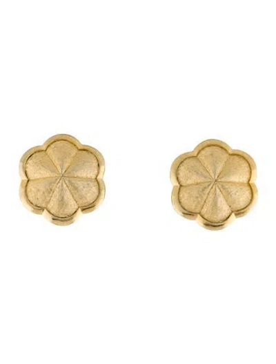 Pre-owned Trifari Vintage Flower Clip-on Earrings In Multi