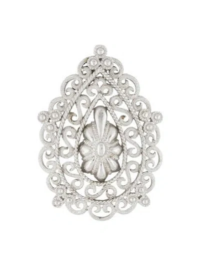 Pre-owned Trifari Vintage Large Charm Pendant In Multicolor