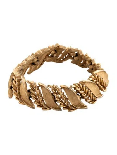 Pre-owned Trifari Vintage Link Bracelet, 6.5" In Multicolor