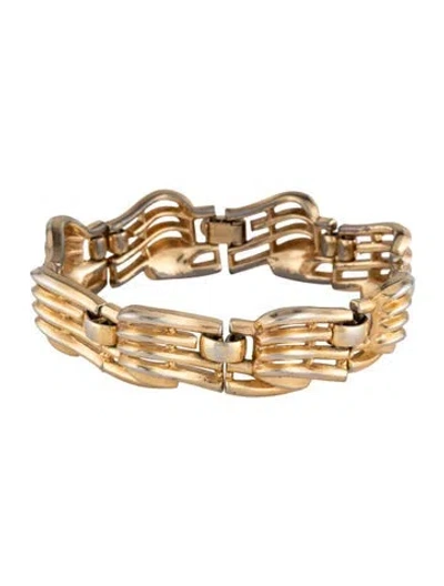 Pre-owned Trifari Vintage Link Bracelet, 6.75" In Multi