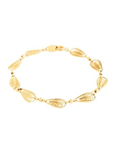 Pre-owned Trifari Vintage Link Bracelet, 7.5" In Multi