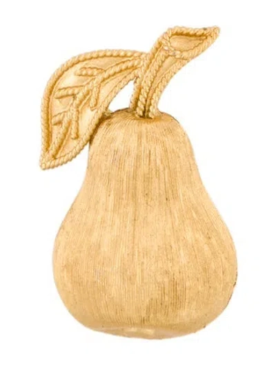 Pre-owned Trifari Vintage Pear Brooch Pin In Multi