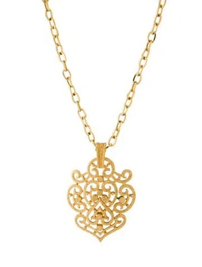 Pre-owned Trifari Vintage Pendant Necklace, 21" In Multi