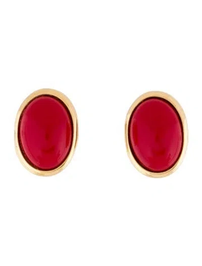 Pre-owned Trifari Vintage Resin Clip-on Earrings In Multi