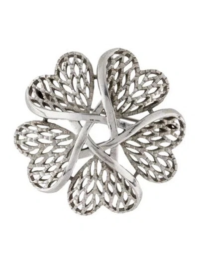 Pre-owned Trifari Vintage Textured Brooch In Multi