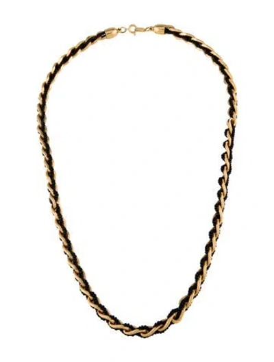 Pre-owned Trifari Wrapped Beaded Collar Necklace, 23.5" In Multicolor