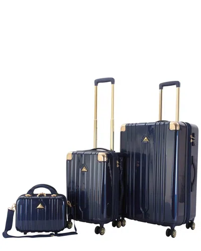 Triforce Ibiza 3pc Expandable Luggage Set In Blue