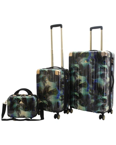 Triforce Ibiza Collection 3pc Expandable Luggage Set In Blue