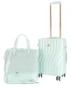 Triforce Radiance 21 2pc Expandable Luggage Set In Green