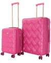 Triforce St. Moritz 21 2pc Expandable Luggage Set In Pink