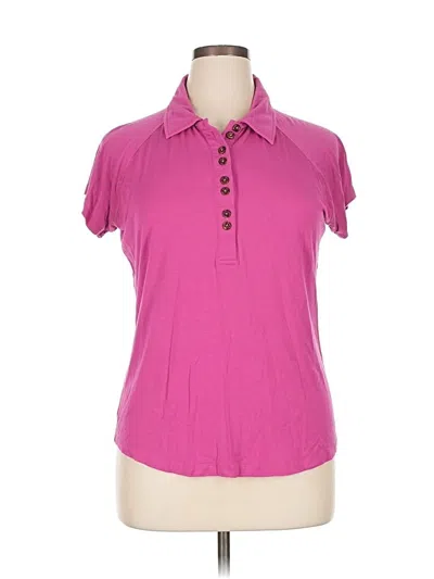 Pre-owned Trigelle Short Sleeve Blouse In Pink